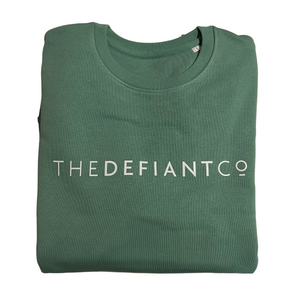 A high-quality Crewneck Sweatshirt for use in the gym and beyond! Crewnecks are absolutely indispensable basics – and this Sweatshirt is a firm favourite for its soft wearing comfort. The crewneck is a standard unisex fit and has the Famous The Defiant Co logo embossed across the chest. The colour is dusty mint.