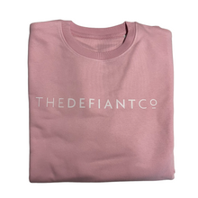 Load image into Gallery viewer, A high-quality Crewneck Sweatshirt for use in the gym and beyond! Crewnecks are absolutely indispensable basics – and this Sweatshirt is a firm favourite for its soft wearing comfort. The crewneck is a standard unisex fit and has the Famous The Defiant Co logo embossed across the chest. The colour is canyon pink.